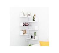 Vidaxl Étagère Murale D'angle 2 Pcs Blanc 40x40x50 Cm Aggloméré Blanc