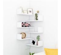 Vidaxl Étagère Murale D'angle 2 Pcs Blanc 40x40x50 Cm Aggloméré Blanc