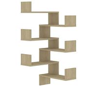 Etagères murales d angle 2 pcs Chêne sonoma Bois d'ingénierie