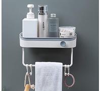 Étagères Murales De Salle De Bains, Panier De Caddy De Douche Adhésif Organisateur D'étagère De Salle De Bain Support De Rangement D'épices Fixé Au Mur Sans Forage étagère De Douche Baignoire (A)