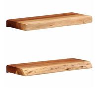 vidaXL Étagères murales flottantes lot de 2 40x20x3,5 cm Bois massif d'acacia