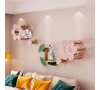 Étagères murales en bois massif pour chat et perchoirs, meubles muraux multi-niveaux pour escalade, jeu, sieste et griffage