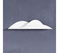 Étagères Murales en Métal, Étagères Flottantes, Style Industriel, Étagères en Fer Robustes for Exposer des Collections(White,75x24cm)
