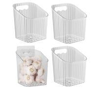 Étagères murales - étagère flottante de 4,3x3,8 pouces pour le stockage d'économie d'espace, conception transparente acrylique avec installation facile, affichage d'organisateur clair pour la salle de