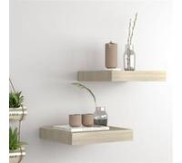 vidaXL Étagères murales flottantes 2 pcs chêne 23x23,5x3,8 cm MDF