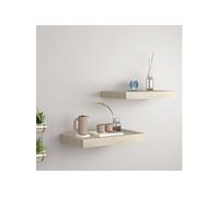 Etagères murales flottantes 2 pcs chêne 40x23x3,8 cm MDF