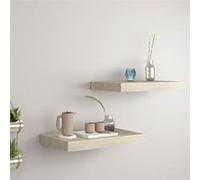 Étagères murales flottantes 2 pcs chêne 40x23x3,8 cm MDF Chêne G