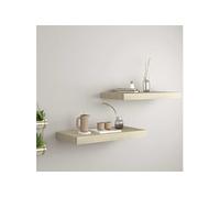 Etagères murales flottantes 2 pcs chêne 50x23x3,8 cm MDF