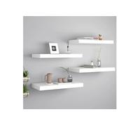 Vidaxl Etagères Murales Flottantes 4 Pcs Blanc 50x23x3,8 Cm Mdf Blanc