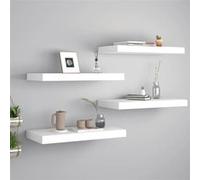 Etagères murales flottantes 4 pcs Blanc 50x23x3,8 cm MDF