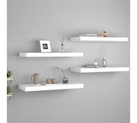 Vidaxl Étagères Murales Flottantes 4 Pcs Blanc 60x23,5x3,8 Cm Mdf Blanc