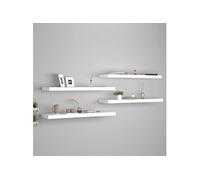 Vidaxl Étagères Murales Flottantes 4 Pcs Blanc 90x23,5x3,8 Cm Mdf Blanc