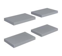Étagères Murales Flottantes 4 Pcs Gris 40x23x3,8 Cm Mdf Vidaxl Vidaxl Gris
