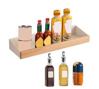 Étagères murales flottantes à suspendre - 39 x 13 x 5,5 cm - Porte-bouteilles de vin - Étagère d'assaisonnement rustique pour cuisine et salle de sorcière - Multicolore