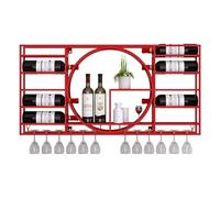 Étagères murales flottantes avec Support pour Verres à Pied, étagère à vin, étagère à épices, décoration de bibliothèque, présentoir Mural Industriel pour Salle à Manger, Bar, Cuisine