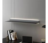 Étagères murales flottantes double face en alliage d'aluminium étagère de rangement créative bibliothèque et casier à vin organisateur mural moderne (couleur : gris, taille : 60 x 15 cm)