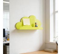 Étagères murales flottantes en forme de nuage de 27 cm pour rangement de chambre à coucher, étagère décorative blanche pour salon, organiseur de panneaux composites en bois et plastique (vert)