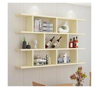 Étagères murales flottantes pour livres et décoration, couleur érable, 120 x 96,4 x 15 cm, solution de rangement élégante et nizer peu encombrante, parfaite pour la maison et le bureau