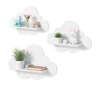 Étagères murales flottantes - Présentoir esthétique de 15,75 pouces - Ensemble d'étagères modernes - Étagère suspendue - Matériau WPC 3 pièces - Design léger pour chambre d'enfant, chambre à coucher
