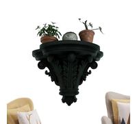 Étagères murales flottantes, style gothique, robuste, étagères d'angle noires pour jardinière, livre, cadre photo, salon, chambre à coucher, cuisine, salle de bain, appartement, ferme