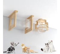 Étagères murales for Chat, Cadre d'escalade for Chat, Ensemble combiné Plafond/Mur, Gain de Place, Bricolage et Facile à Assembler(Style8)