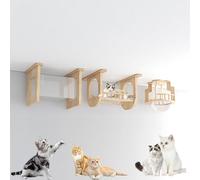 Étagères murales for Chat, Cadre d'escalade for Chat, Ensemble combiné Plafond/Mur, Gain de Place, Bricolage et Facile à Assembler(Style9)