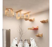 Étagères murales for Chat, Ensemble de Meubles, Aire de Jeux, Couloir aérien, nid for Chat, Capsule Spatiale, Plateforme de Saut à Faire soi-même(Style 1)