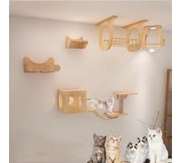 Étagères murales for Chat, Ensemble de Meubles, Aire de Jeux, Couloir aérien, nid for Chat, Capsule Spatiale, Plateforme de Saut à Faire soi-même(Style 2)