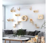 Étagères murales for Chat, Ensemble de Meubles, Aire Jeux, Couloir aérien, nid for, Capsule Spatiale, Plateforme Saut à Faire soi-même(Style 8)