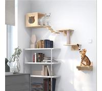 Étagères murales for Chat, Ensemble de Meubles, Aire Jeux, Couloir aérien, nid for, Capsule Spatiale, Plateforme Saut à Faire soi-même(Style 5)