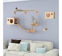 Étagères murales for Chat, Meubles muraux for, Pont Mural for, perchoir for, hamac, Arbre à, Ensemble d'escalade for, Combinaison DIY(Style6)