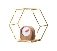 Étagères murales hexagonales - Design éclairé avec cadre polygonal - Point fort intérieur contemporain - Placement d'objets artistiques - Système de mise en valeur murale spatiale - Pour lieu de