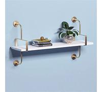 Étagères murales industrielles en tuyaux de 23/31 pouces avec support en métal en planche de bois véritable, décoration de cuisine, salon et étagères de bar, étagère flottante rustique(One Tier,60cm)