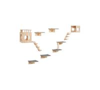 Etagères Murales pour Chat avec Plateformes Nids Meuble à Chats Lot de 9