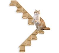 Étagères murales pour chat et escalier avec corde en sisal - Marches murales pour chat / échelle meubles et fournitures (escaliers pour animaux de compagnie, lot de 2 - 4 marches)