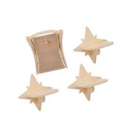 Etagères Murales pour Chat Lit Moon Star Mural en Bois de Pin | Meubles Félins D’intérieur, contreplaqué de Pin, Coussin de Lune, Jouet Suspendu, Espace Vertical D’appartement,