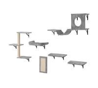 VEVOR Étagères Murales pour Chat, Lot de 6, Ensemble de Meubles Muraux, Plateformes à Sauter, Hamac, Canapé, Perchoir, Arbre à Chat, 18,14 kg, Étagère Flottante d'escalade pour Dormir, Jouer, Grimper