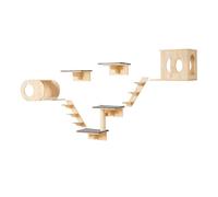 VEVOR Étagères murales pour chat – 7 pièces Bois/Gris – Capacité 18,14 kg