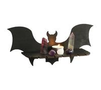 Étagères murales pour chauves-souris, étagère flottante pour chauves-souris,Étagères murales suspendues en bois - Étagère murale noire portante pour décoration de maison fantomatique pour chambre à