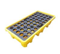 Étagères murales pour garage et palettes, plateforme de rétention modulaire industrielle en polyéthylène pour la gestion des déversements, entrepôts et usines, fûts anti-fuites, bacs de réte