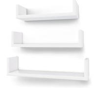 Etagères murales SONGMICS Lot de 3 Blanche LWS40WT Blanc G