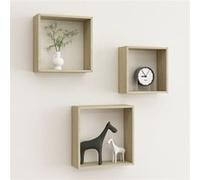Étagères murales sous forme de cube 3 pcs Chêne sonoma chêne sonoma G