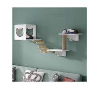 Étagères murales spacieuses pour chat - Étagère d'intérieur et tour d'escalade pour chats pour dormir, jouer et explorer - Meuble mural robuste pour chats actifs
