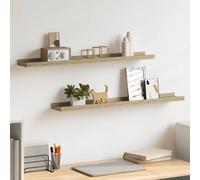 Vidaxl Étagères Murales 2 Pcs Blanc 115x9x3 Cm Blanc