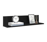 vidaXL Étagères murales 2 pcs Bois d'ingénierie Noir 100x16,5x16,5 cm Flottantes, murales d'angle