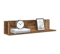 vidaXL Étagères murales 2pcs vieux bois 75x16,5x16,5cm bois ingénierie Multicolore