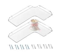 Étagères Pour Mur De Pièce,2 Pièces Tablettes D'Angle Pour Affichage Clair | Tablette Murale Flottante Organisateur Gain De Place,Pour Cuisine Chambre Bureau Appartement Dortoir Ferme Chambre d'Décor