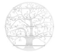 Étagères pour Vernis À Ongles À 5 Niveaux - Étagères Murales Rondes - Étagères pour Huiles Essentielles - Étagères pour Vernis À Ongles - pour Les Magasins De Beauté (Couleur : White, Taille : 95cm