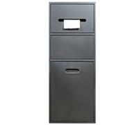 Étagères rectangulaires encastrées pour la douche, supports de papier toilette imperméables pour salle de bain, armoires de rangement avec porte pour accessoires de cuisine et de salle de bain (gris