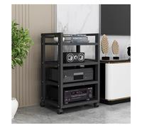 Étagères Support audio amovible Rack CD Rack d'angle Armoire composante Rack stéréo Tour audio avec étagère en bois réglable en hauteur pour maison/bureau/audio vidéo (couleur : B-4-50 x 40 x 79 cm)